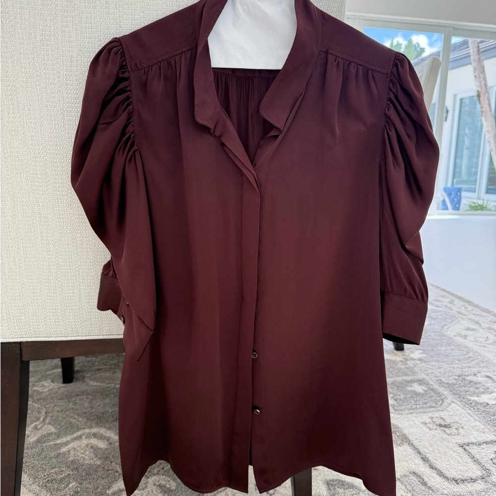 FRAME Gillian Silk Top
